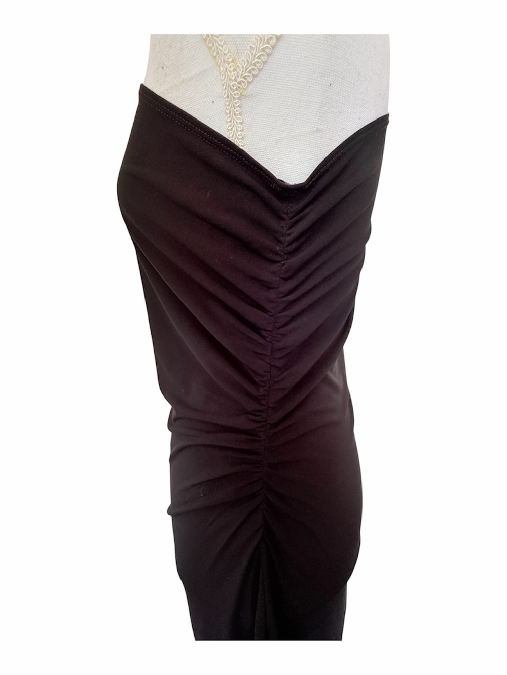 Laundry By Shelli Segal One-Shoulder Black Midi Dress Size 10 - Picture 5 of 10